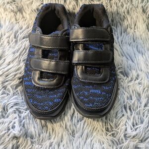 Children's Bowling Black and Blue Velcro Sneakers